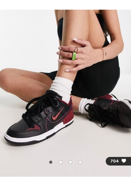 Wmns Dunk Low Disrupt 2 Black Red White Women Sneaker