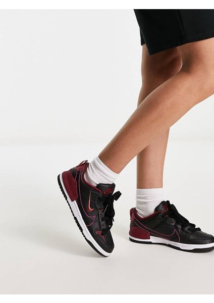 Wmns Dunk Low Disrupt 2 Black Red White Women Sneaker fiyatları