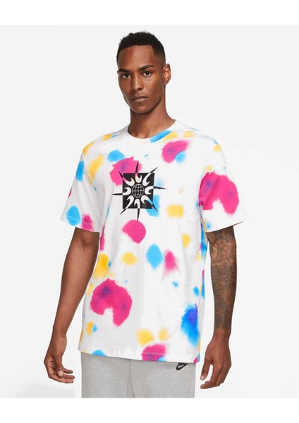 M Nsw Festival Aop Erkek Beyaz Günlük Stil T-Shirt fırsatları