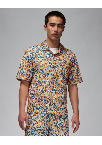 Jordan Essentials Poolside Allover Printed Full-Buttoned Short-Sleeve Erkek Gömlek