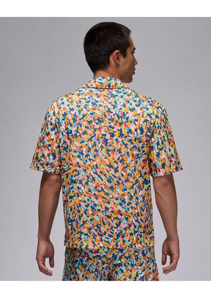 Jordan Essentials Poolside Allover Printed Full-Buttoned Short-Sleeve Erkek Gömlek