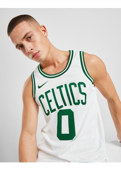 Nba Boston Celtics Jayson Tatum Erkek Beyaz Basketbol Forması