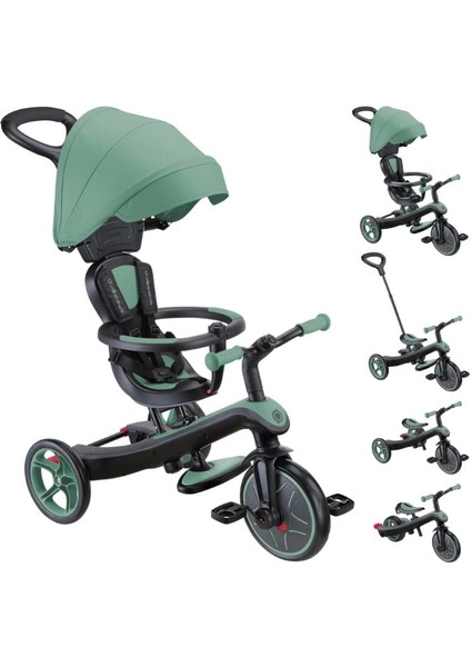 Globber Explorer 4in1 Trike Bisiklet Zeytin Yeşili