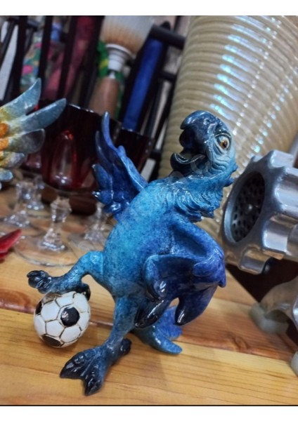 Biblo Mavi Futbolcu Papağan Dekoratif Obje 14CM Polyester Joga Bonito 1 Adet fiyatları