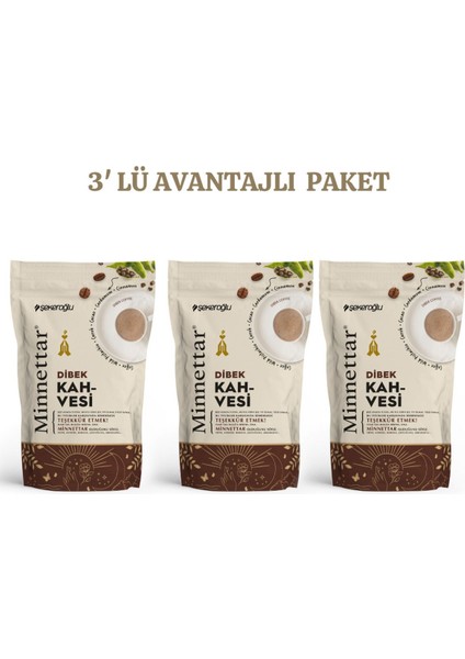 Dibek Kahvesi 165GR 3'lü Avantajlı Paket (Minnettar) Tek Ebat