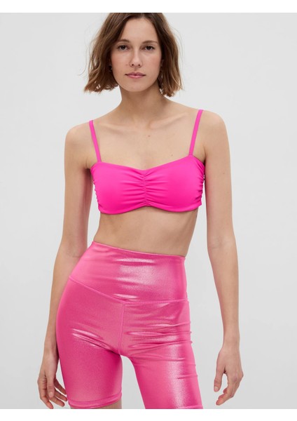 Kadın Pembe GapFit Geri Dönüştürülmüş Power Low Impact Spor Sütyeni