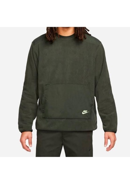 Fleece SWEATSHIRT-FRONT-POCKET-DARK-GREEN-COLOR-DD4854355 fiyatları