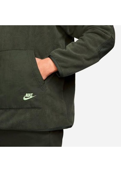 Fleece SWEATSHIRT-FRONT-POCKET-DARK-GREEN-COLOR-DD4854355 fırsatları