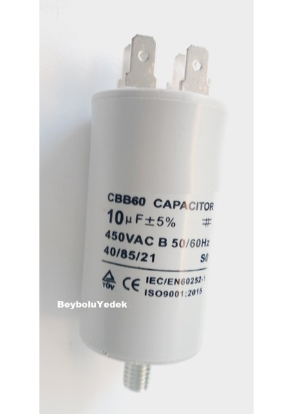 10 Mf Kondansatör ,10 Mf 450 Vac 50 Hz Motor Kapasitör