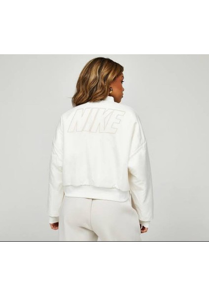 Sportswear Reversible Faux Fur Bomber Full-Zip Çift Taraflı Suni Kürk Krem Kadın Ceket/mont indirimleri