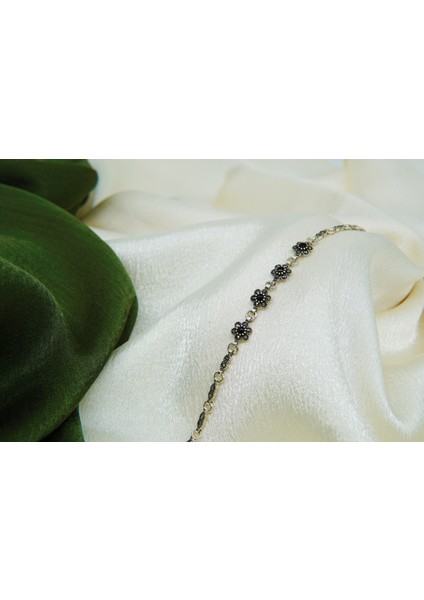 Kadın 925 Ayar Gümüş Oltutaşı Unutmabeni Bileklik indirimleri