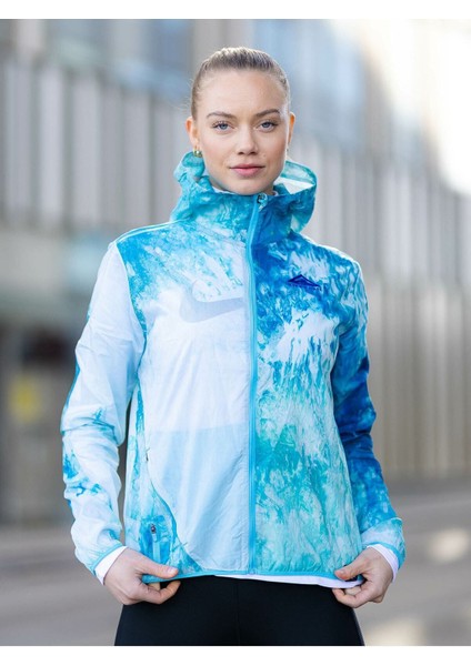 Repel Trail-Running All-Over Printed Recoverable Full-Zip Hoodie Kadın Ceket Ndd Sport