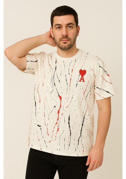 i T-Shirt Baskılı Beyaz