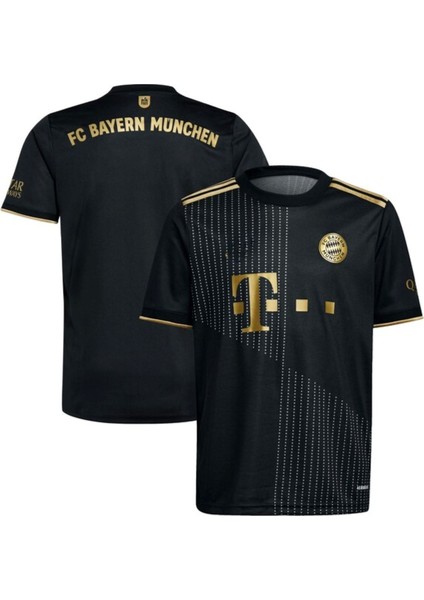 Fc Bayern München Özel Tsarım Gold-Siyah 21/22 Sezon Kısa Kol Yetişkin Forma T-Shrt