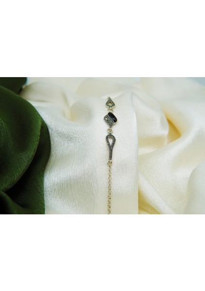 Kadın 925 Ayar Gümüş Oltutaşı Tekli Sarmal Bileklik