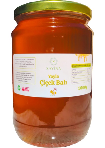 3 Adet 1 kg Şekersiz Yayla Çiçek Balı 3’lü Avantaj Paketi 3 kg
