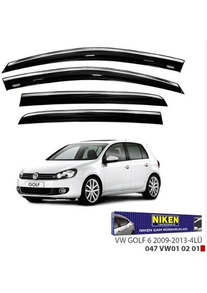Cam Rüzgarlığı 4 Lü Ön Arka Vw Golf 6 2009-2013 Kromlu 047VW010201 Niken