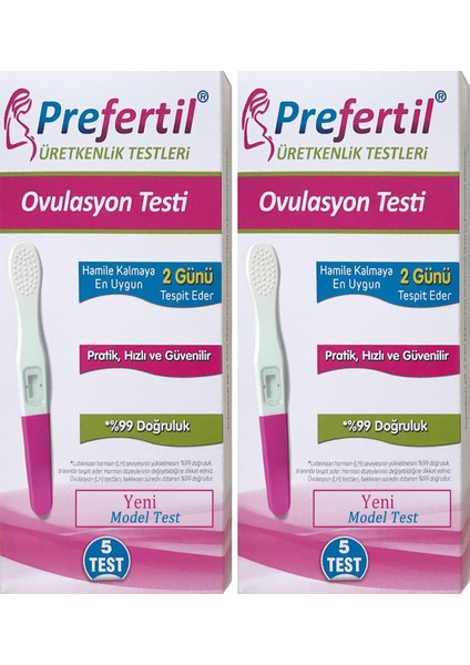 Kalem Tip Ovulasyon Testi Paketi - [ 2 Kutu = 10 Test ]