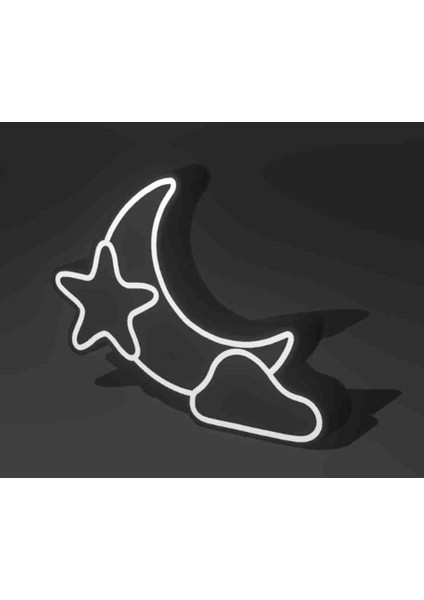 LED Işıklı Ay Yıldız Bulut