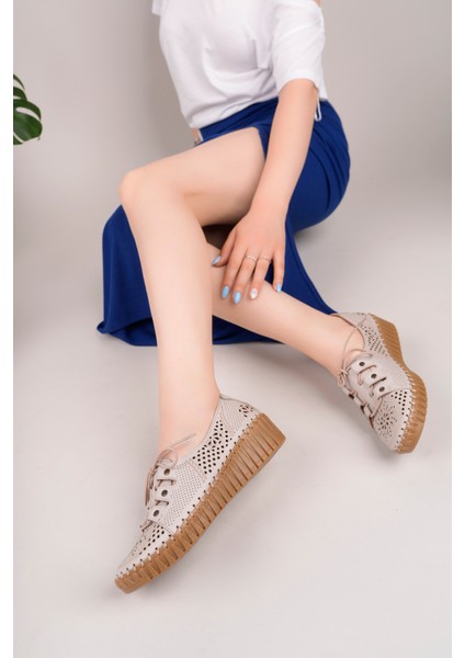 Kadın Hakiki Deri Taş Lazer Günlük Yumuşak Taban Ayakkabı modelleri