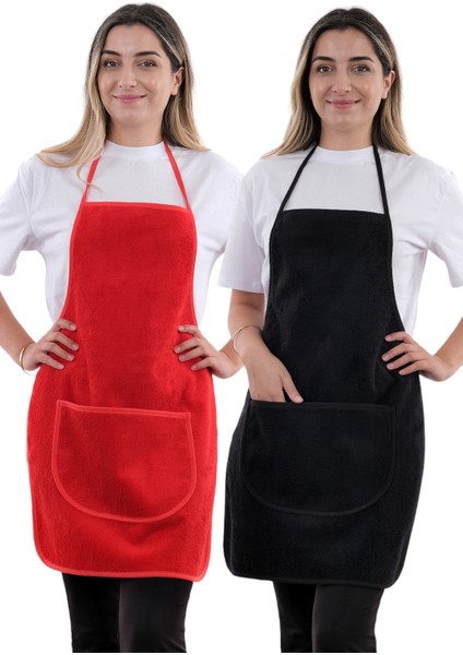 Wellsoft Ikili Paket Cepli Mutfak Önlüğü Su Geçirmez Mutfak Önlüğü