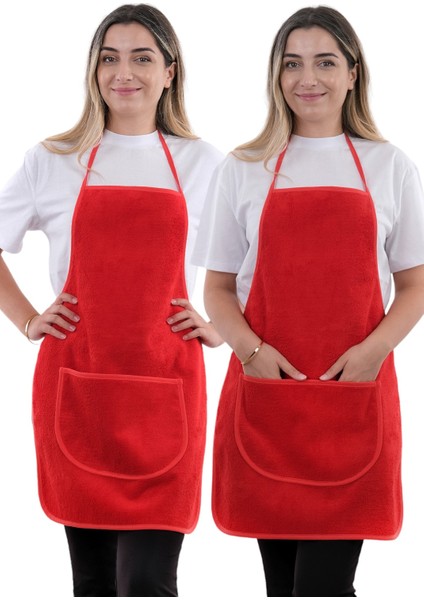 Wellsoft İkili Paket Cepli Mutfak Önlüğü Sıvı Geçirmez Su Geçirmez Mutfak Önlüğü indirimleri