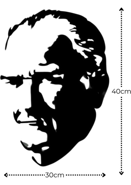 Atatürk Silüeti Lazer Kesim Metal Tablo Tasarım modelleri