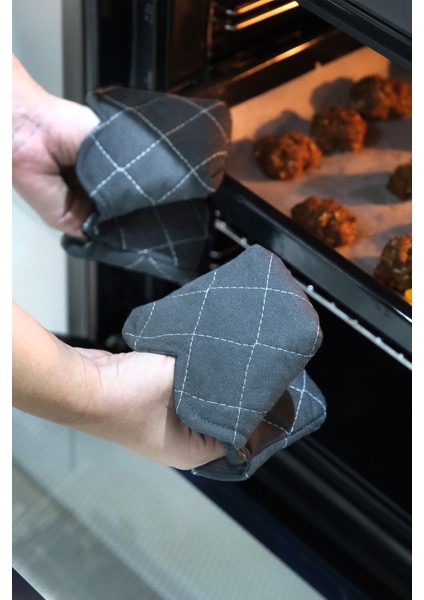 Crab Isıya Dayanıklı Kumaş Fırın Tutacağı Tutacak Modelleri Silikon Değil (2 Adet Tutacak) modelleri