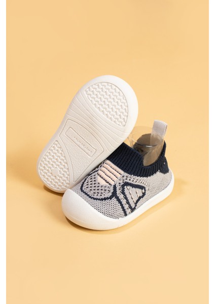 Docol Unisex Çocuk&bebek Esnek, Rahat Ortopedik Taban Gri Günlük Ilk Adım Ayakkabısı/sneaker