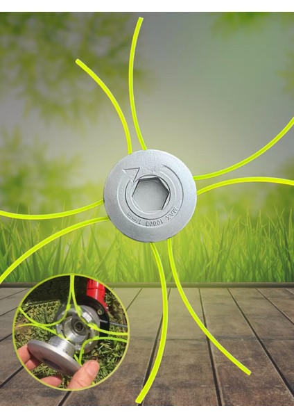 Tüm Benzinli Tırpanlara Uyumlu Örümcek Mantar Misina Başlık ve Telli Fırça 2’li Çim Kesici Set fiyatları