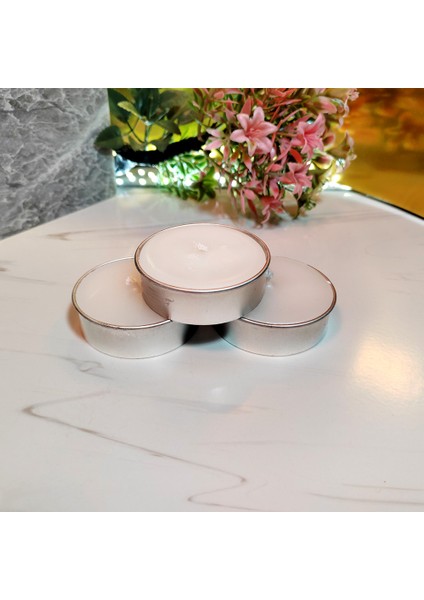 3’lü Beyaz Tealight Rafine Parafin Mum - Büyük Boy | Ekonomik Seri