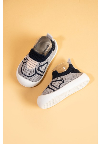 Docol Unisex Çocuk&bebek Esnek, Rahat Ortopedik Taban Gri Günlük Ilk Adım Ayakkabısı/sneaker