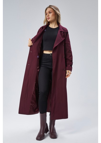 Kadın Oversize Kuşaklı Trençkot