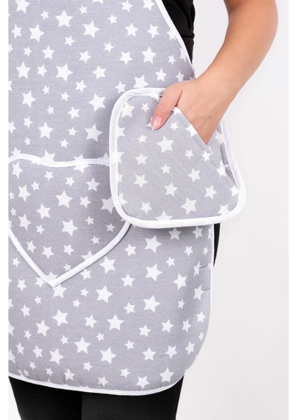 Trendy 3lü Set Sıvı Geçirmez Mutfak Önlüğü, Isıya Dayanıklı Fırın Eldiveni ve Tutacak Takımı indirimleri