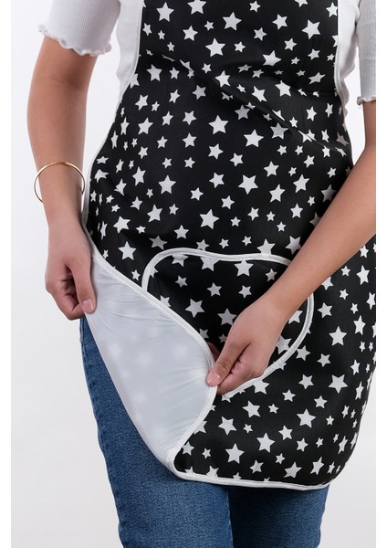 Trendy 3lü Set Sıvı Geçirmez Mutfak Önlüğü, Isıya Dayanıklı Fırın Eldiveni ve Tutacak Takımı