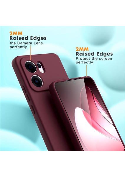 Oppo Reno 13F Kılıf Kamera Korumalı Yumuşak Renkli Mat Silikon + 9h Ekran Koruyucu Cam 2in1 Set ve Reno 13FS Uyumlu fiyatları