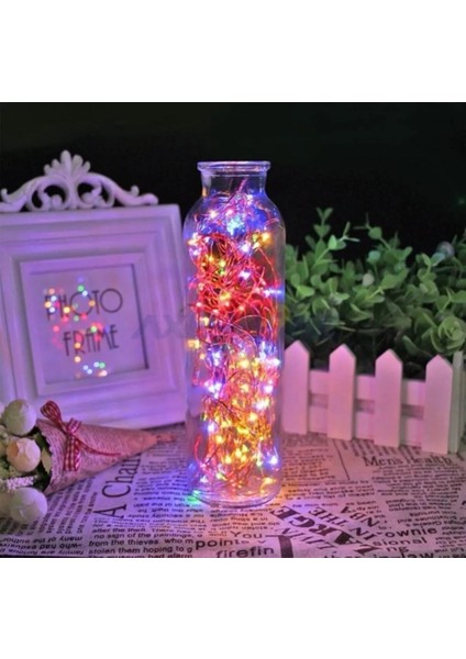 5 Metre Pilli Rgb Peri LED Ince Tel Dekoratif Lambası Renkli Dekor Perde Ledli Bahçe Oda Kafe Duvar fırsatları