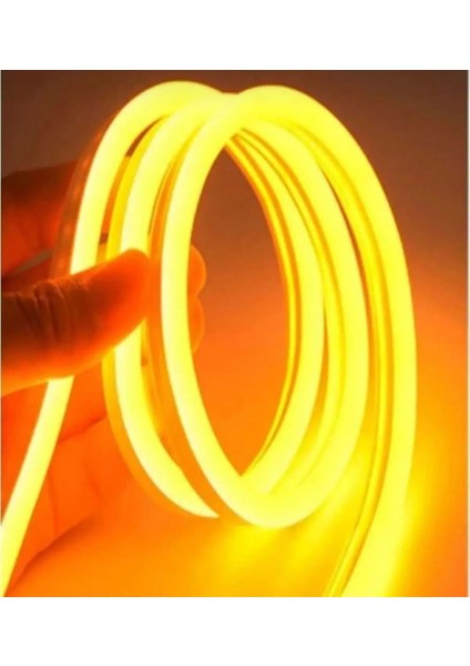 3 Metre Amber Neon LED Slikonlu