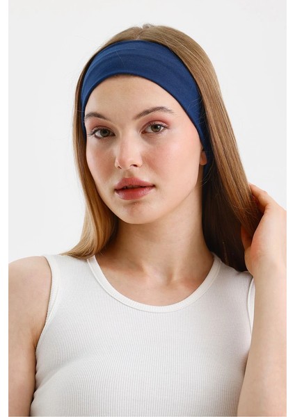 Kadın %100 Pamuklu Penye, Kaymaz, Terletmez, Ultra Hafif, Spor Saç Bandı Bandana