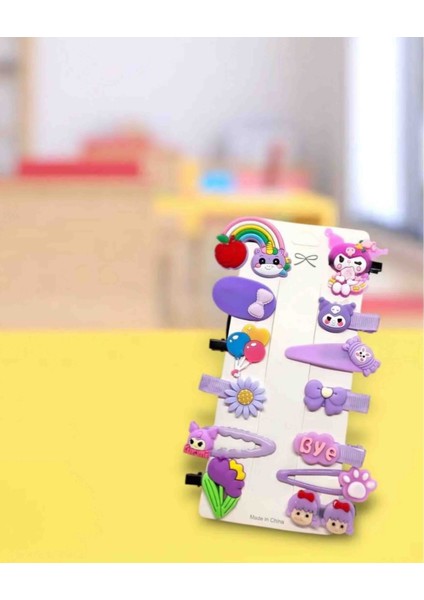 Kuromi Pens Çıt Çıt Karışık 13’lü Çocuk Toka Seti- Kuromili Toka indirimleri