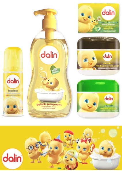 Bebek Şampuanı 700 ml + Bebek Kolonyası 100 ml + Vazelin 100 ml x 2 Adet + Sabun Avokadolu 100 gr