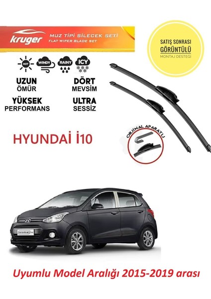 Hyundai I10 Ön Muz Silecek Takımı 2018 Model Aracı Araca Özel Aparat