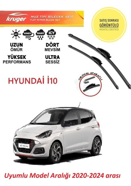 Hyundai I10 Ön Muz Silecek Takımı 2024 Model Araca Özel Aparat
