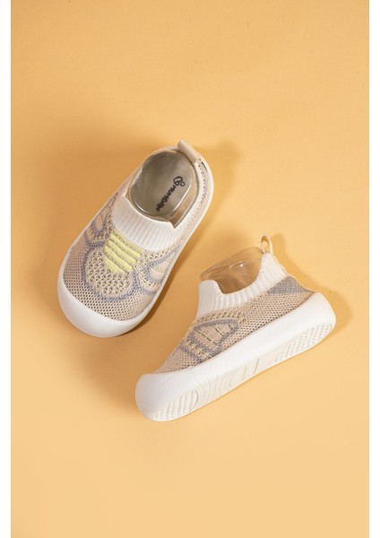 Docol Unisex Çocuk&bebek Esnek, Rahat Ortopedik Taban Bej Günlük Ilk Adım Ayakkabısı ve Sneaker