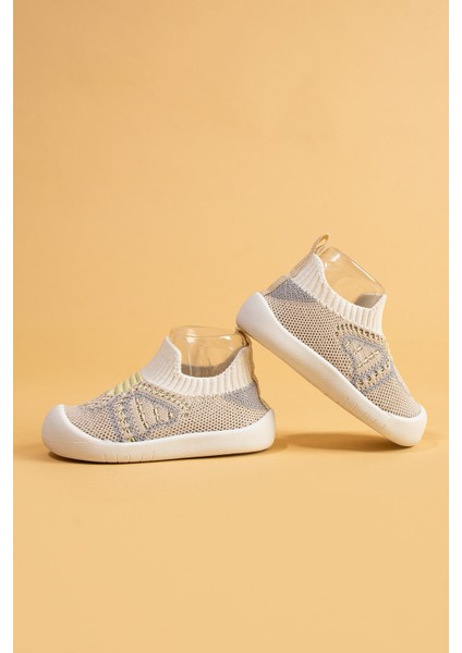 Docol Unisex Çocuk&bebek Esnek, Rahat Ortopedik Taban Bej Günlük Ilk Adım Ayakkabısı ve Sneaker