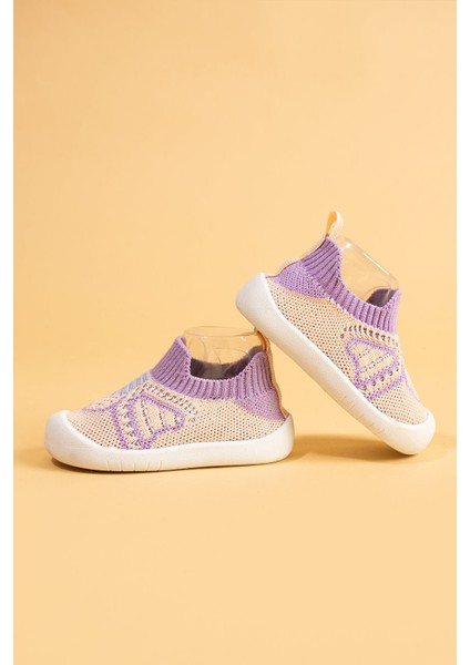 Docol Kız Çocuk&bebek Esnek, Rahat Ortopedik Taban Pembe ve Mor Günlük Ilk Adım Ayakkabısı/sneaker