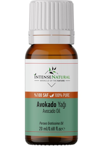 Avokado Yağı Soğuk Sıkım 20 ml %100 Saf ve Doğal Avocado Carrier Oil