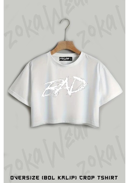 Bad Xxxtentacion Baskılı Oversize Crop T-Shirt