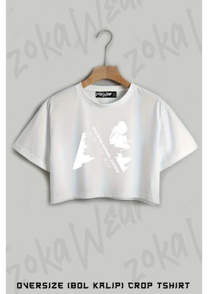 Cowboy Bebop Spike Spiegel Karakter Baskılı Oversize Crop T-Shirt