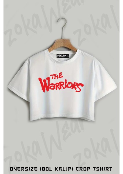 The Warriors Baskılı Oversize Crop T-Shirt